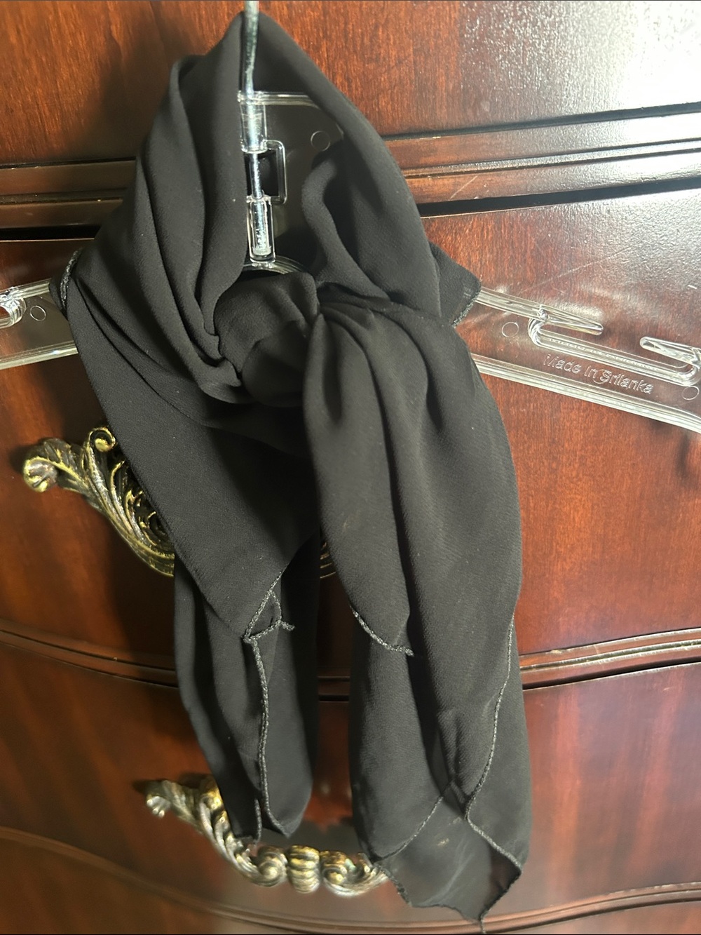 Black womens Scarf - Lightweight Versatile Accessory